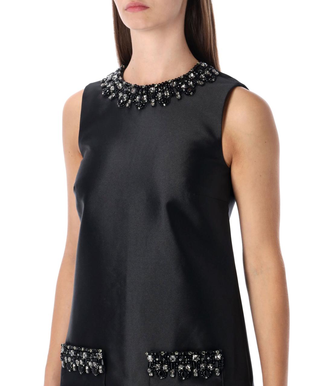 SELF-PORTRAIT Черное полиэстеровое вечернее платье, фото 4