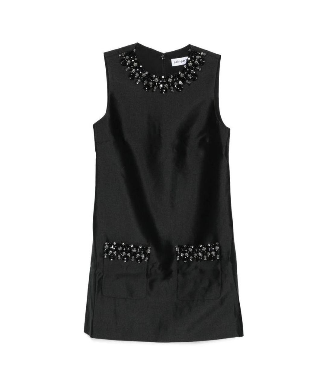 SELF-PORTRAIT Черное полиэстеровое вечернее платье, фото 1