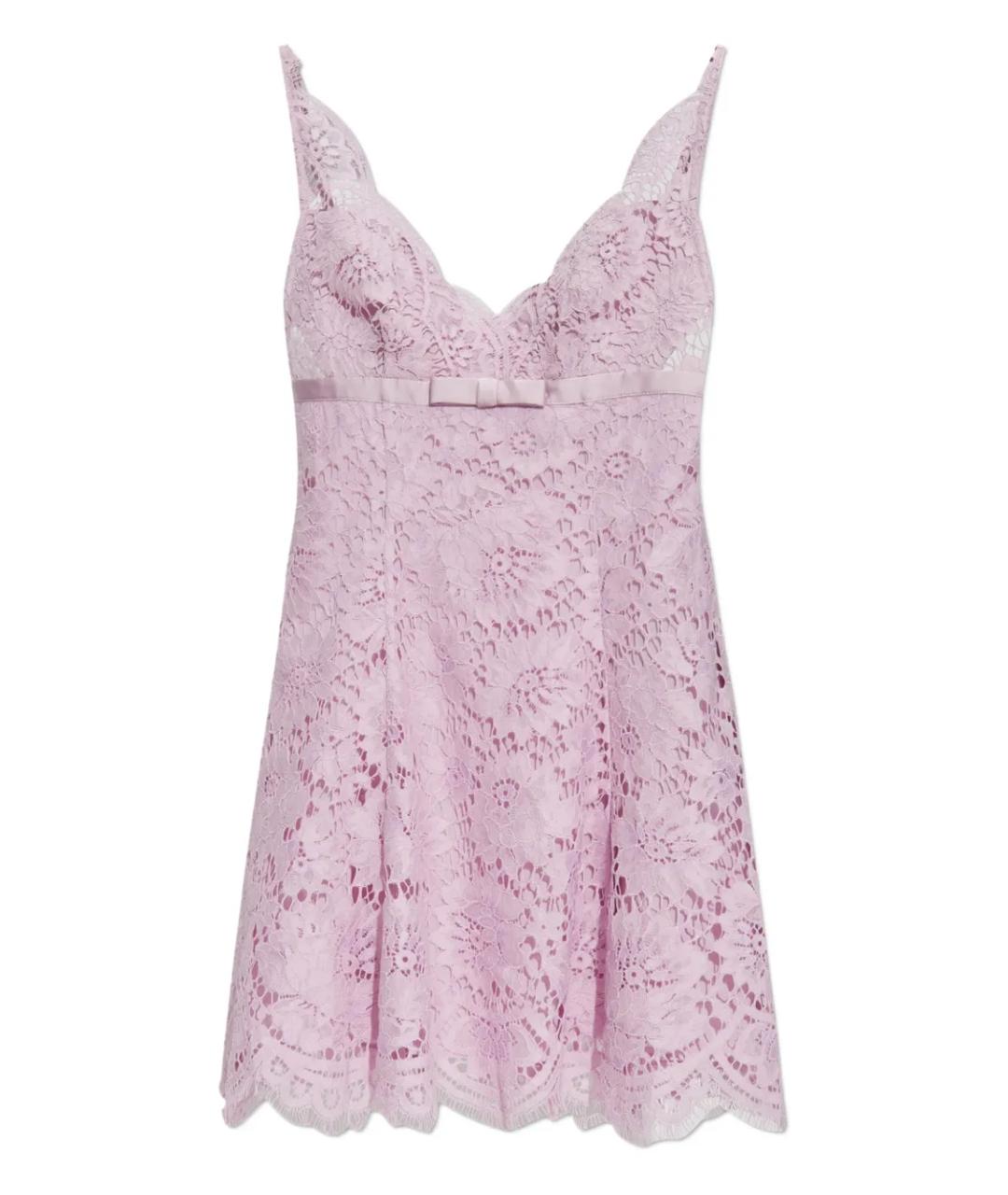 SELF-PORTRAIT Розовое полиамидовое повседневное платье, фото 1