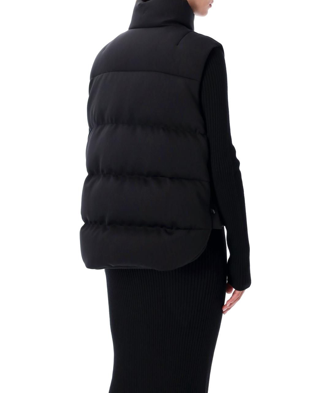 MONCLER Черный полиамидовый жилет, фото 3