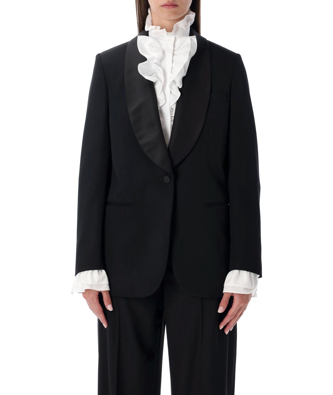 RALPH LAUREN Черный шерстяной жакет/пиджак, фото 2