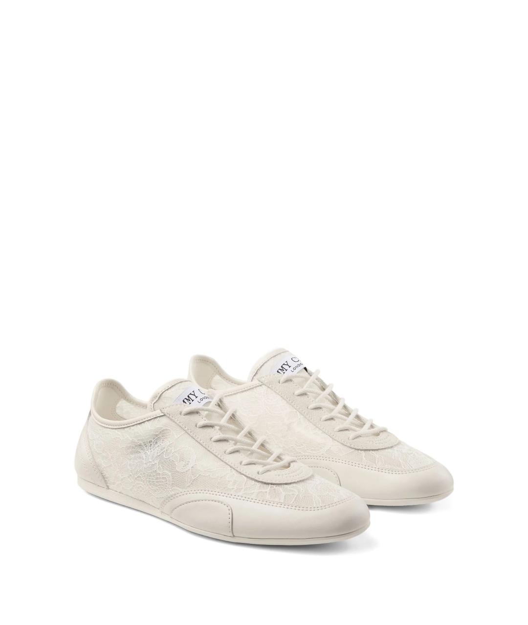 JIMMY CHOO Белые текстильные кроссовки, фото 2