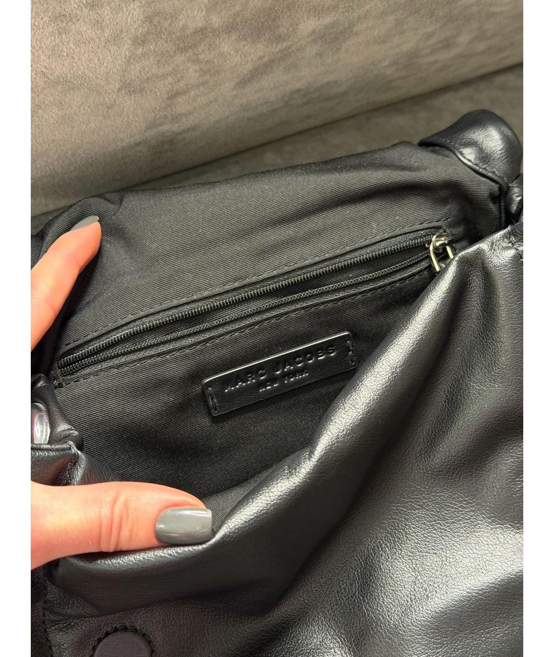 MARC JACOBS Черная кожаная сумка через плечо, фото 4