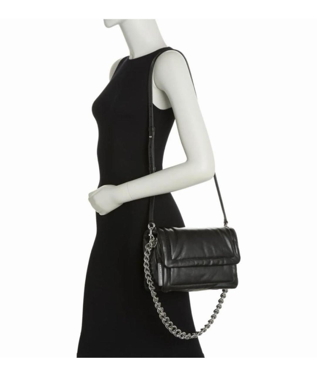 MARC JACOBS Черная кожаная сумка через плечо, фото 8