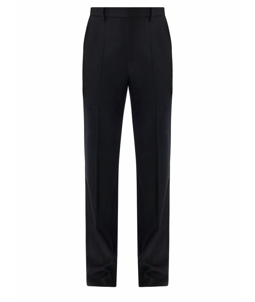 RALPH LAUREN Черные шерстяные прямые брюки, фото 1