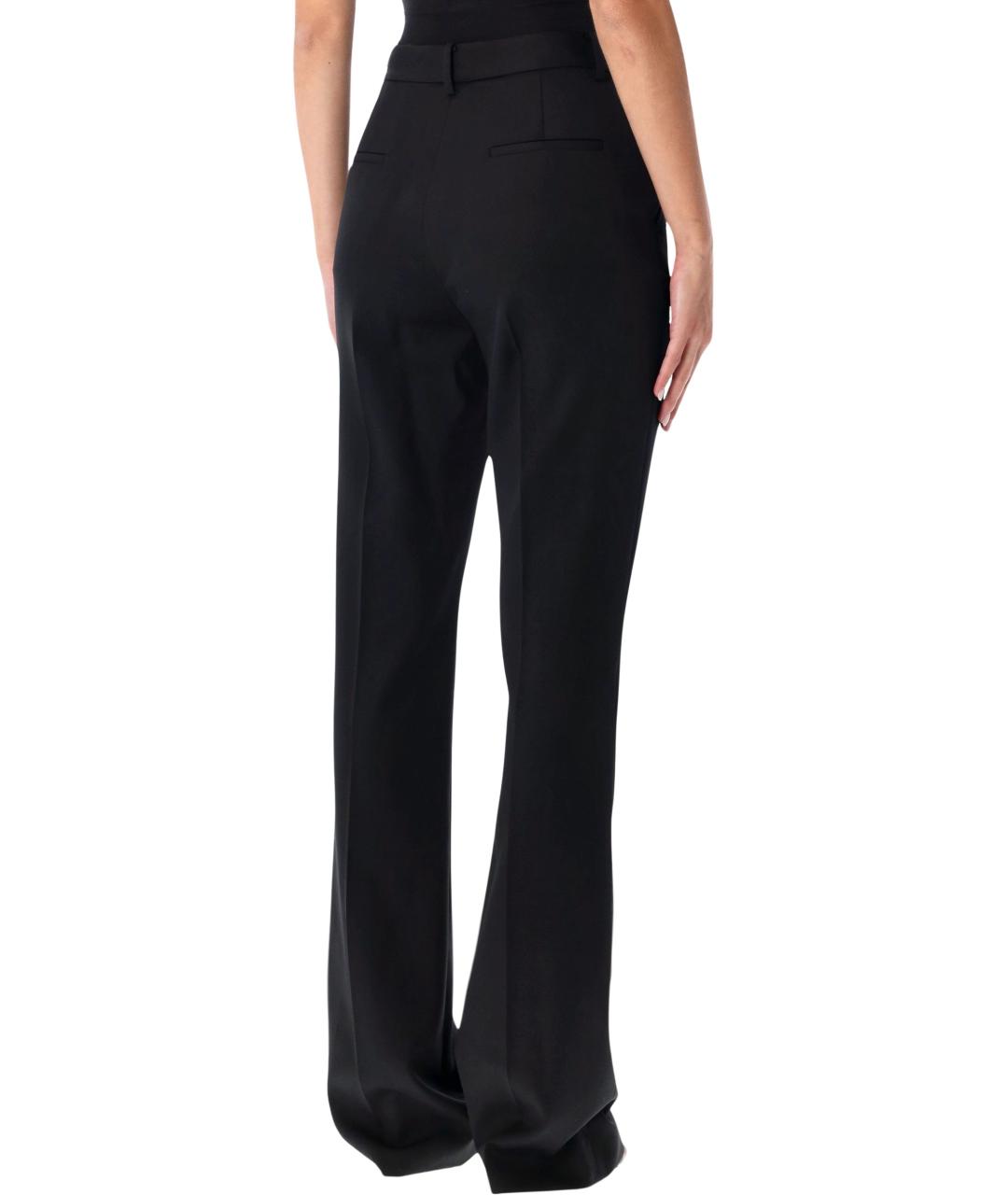 RALPH LAUREN Черные шерстяные прямые брюки, фото 2