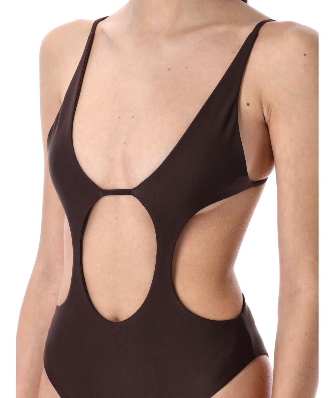 SWIM BY DI Коричневый полиамидовый купальник, фото 3