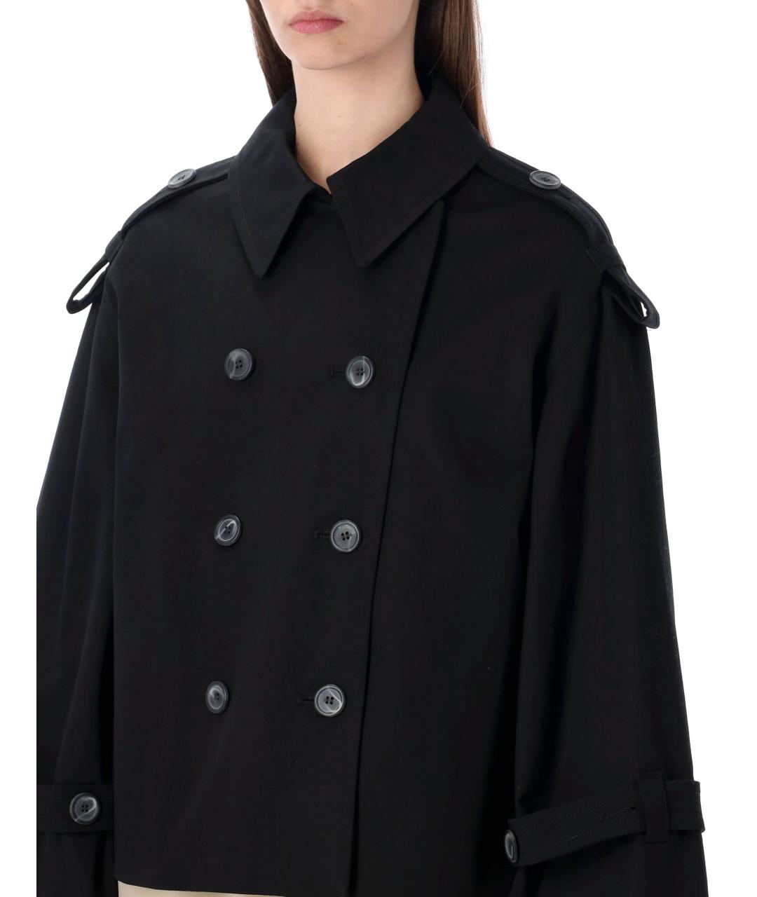 BY MALENE BIRGER Черный хлопковый тренч/плащ, фото 3