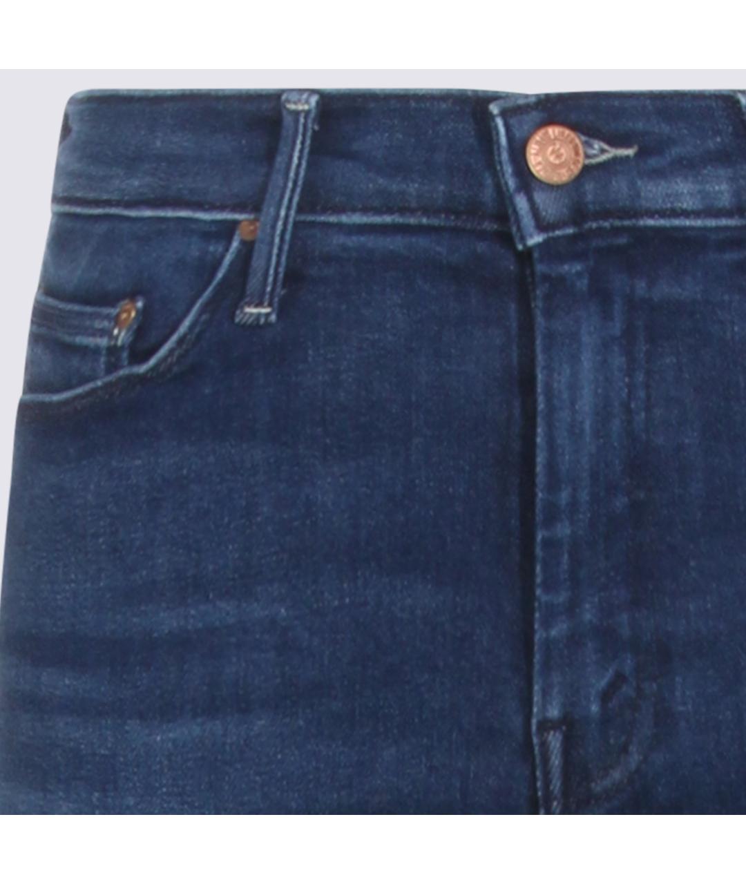 MOTHER Синие хлопковые джинсы клеш, фото 4