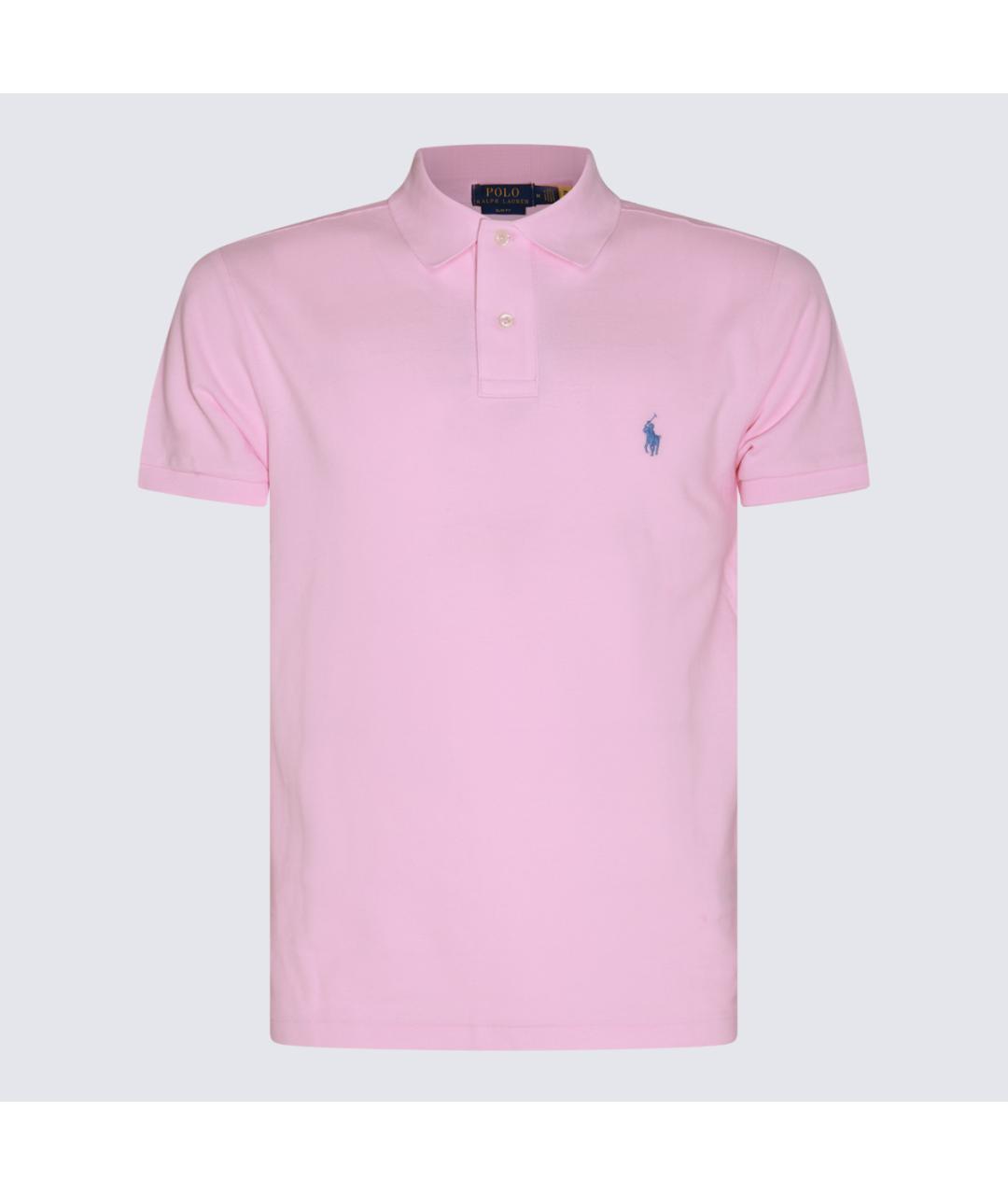 POLO RALPH LAUREN Розовое хлопковое поло с коротким рукавом, фото 3