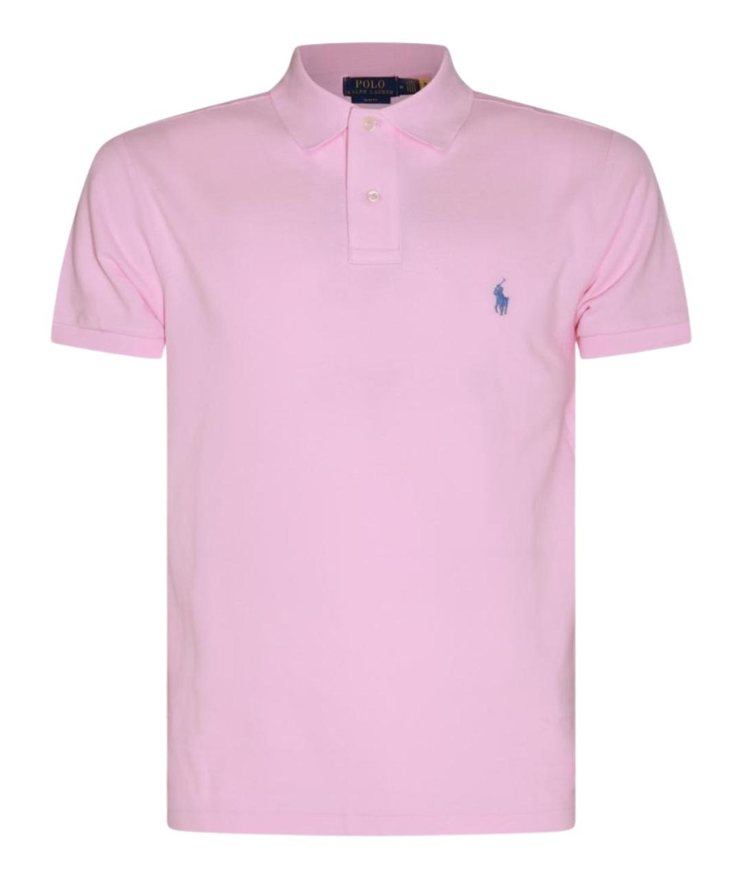 POLO RALPH LAUREN Розовое хлопковое поло с коротким рукавом, фото 1