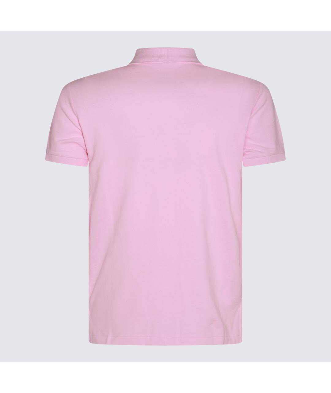 POLO RALPH LAUREN Розовое хлопковое поло с коротким рукавом, фото 2