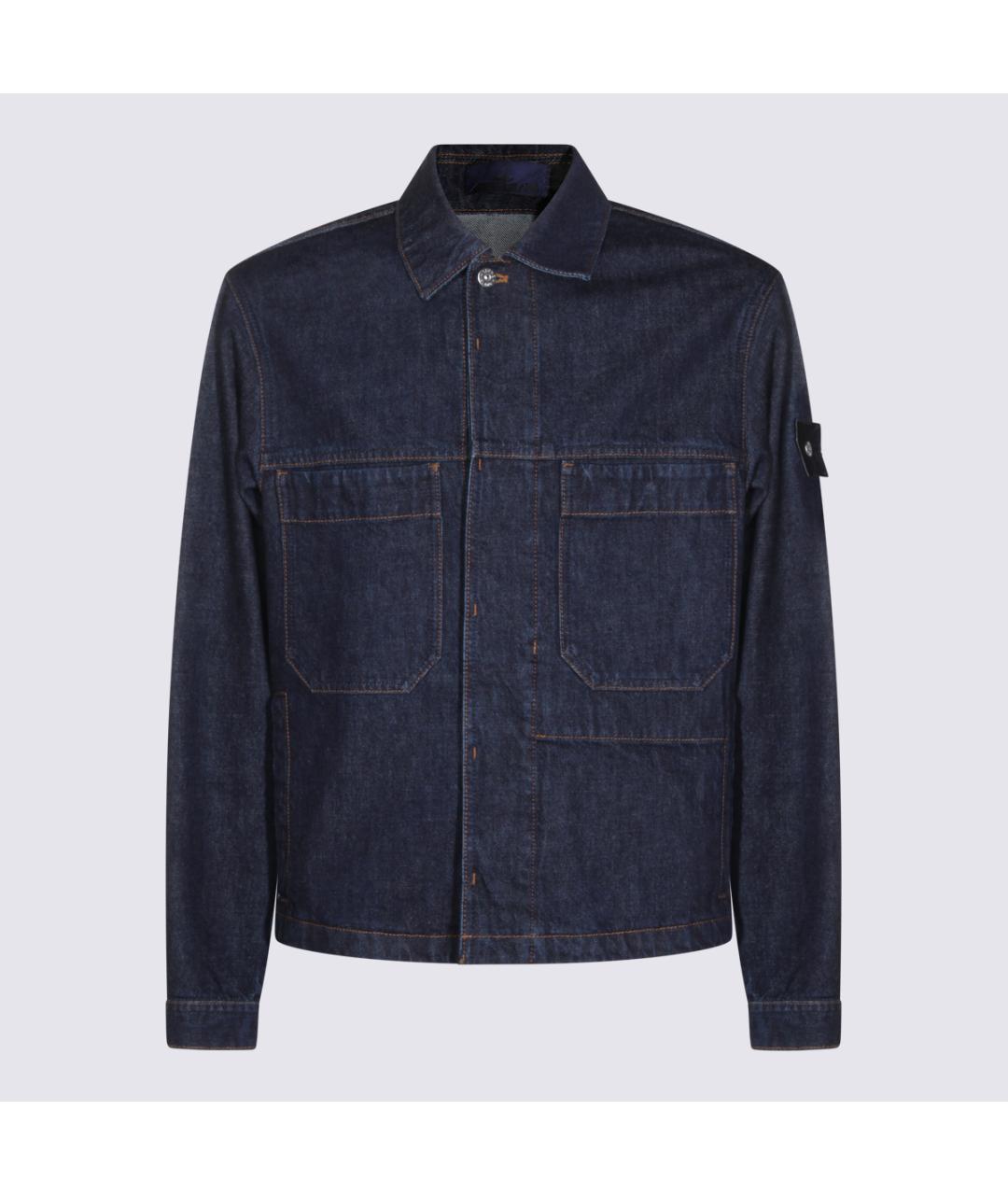 STONE ISLAND Синяя хлопковая куртка, фото 4