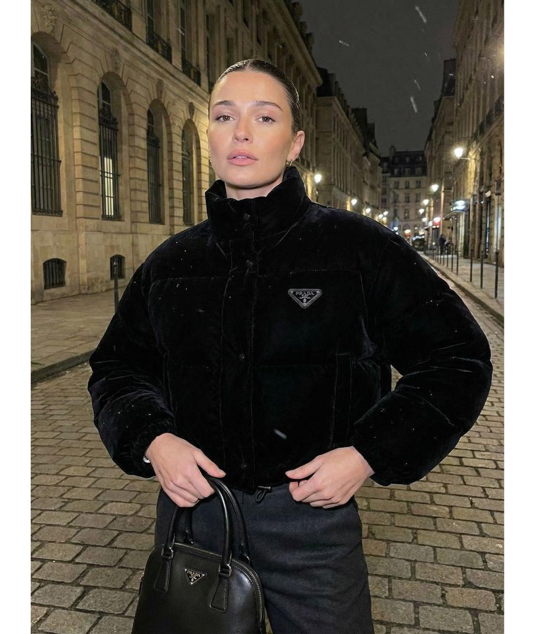 PRADA Черная бархатная куртка, фото 4