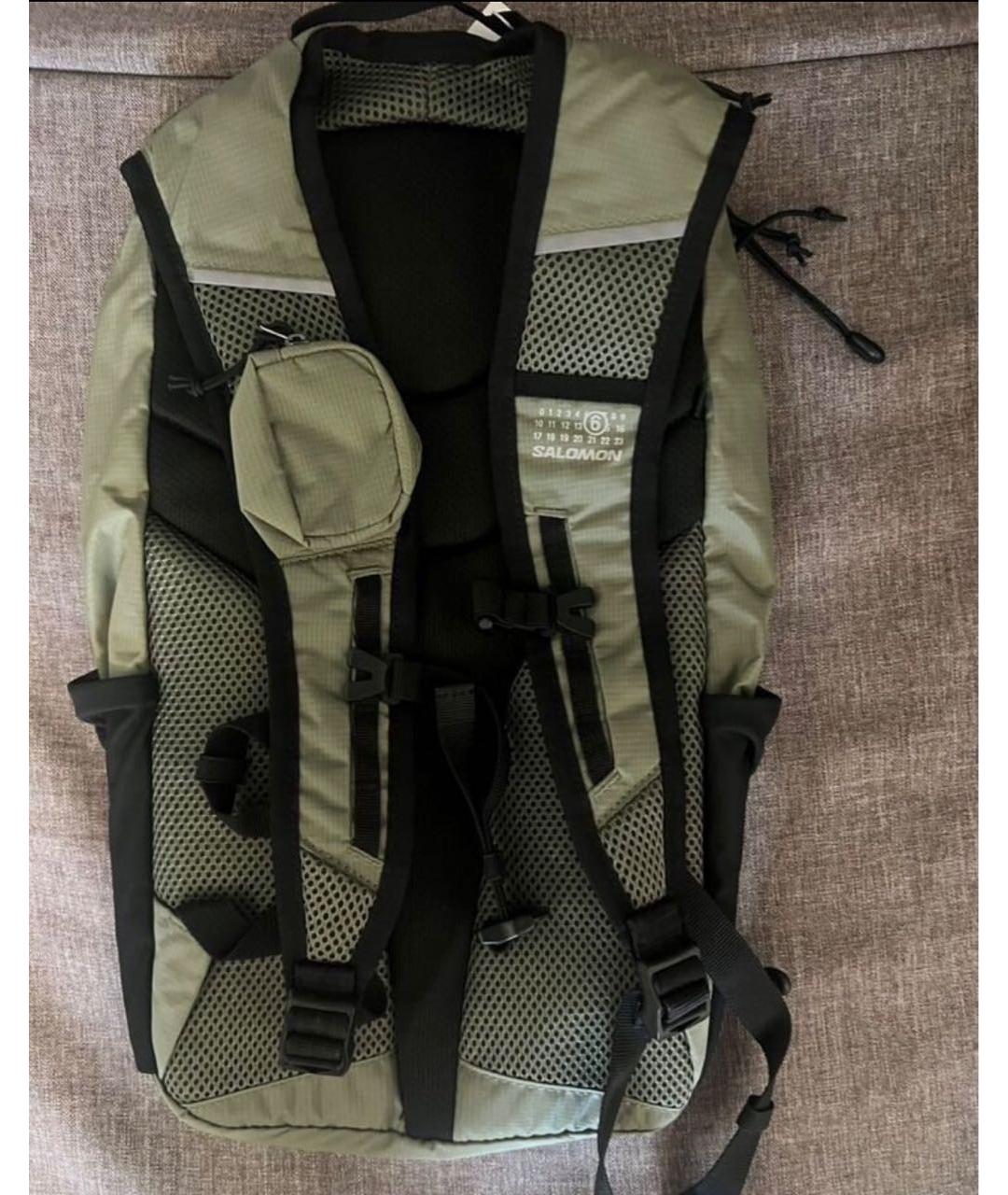 MM6 MAISON MARGIELA Хаки тканевый рюкзак, фото 2