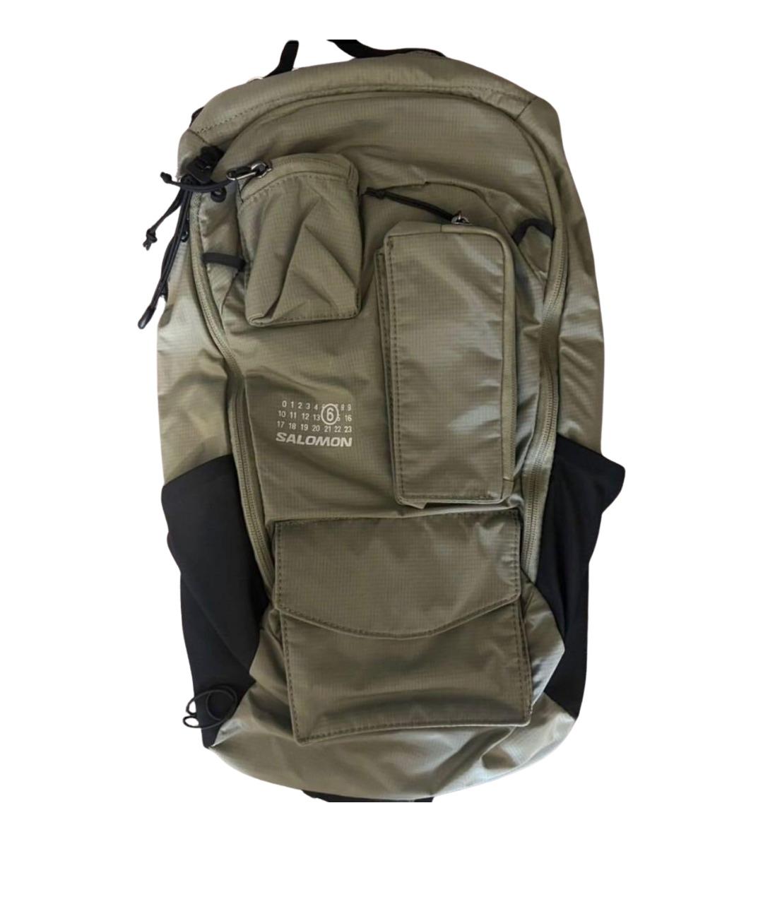 MM6 MAISON MARGIELA Хаки тканевый рюкзак, фото 5