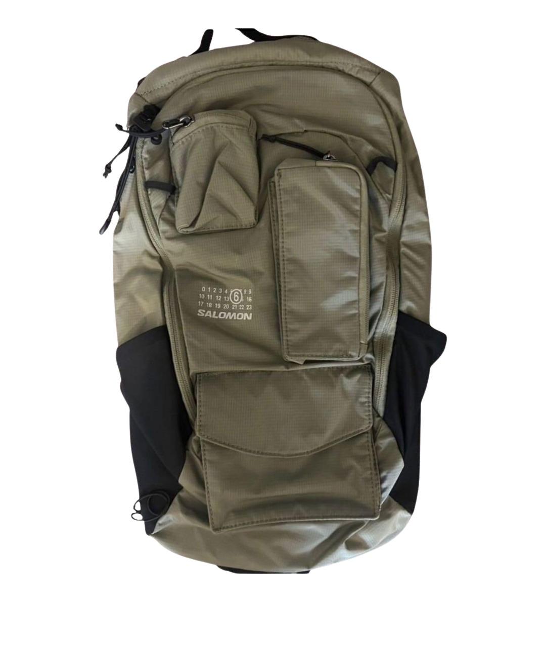 MM6 MAISON MARGIELA Хаки тканевый рюкзак, фото 1