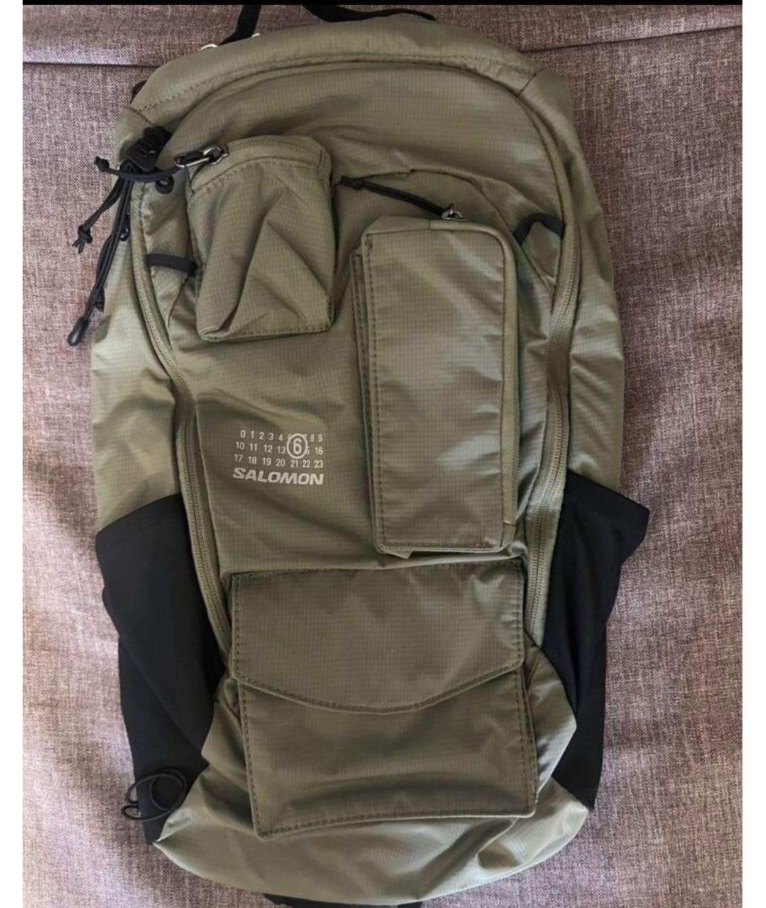MM6 MAISON MARGIELA Хаки тканевый рюкзак, фото 4