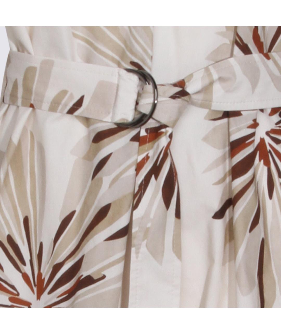 BRUNELLO CUCINELLI Мульти хлопковое повседневное платье, фото 4