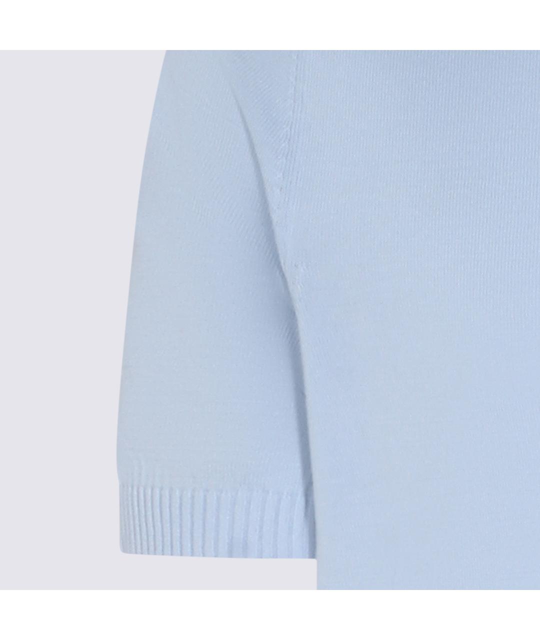 MALO Голубая хлопковая футболка, фото 4