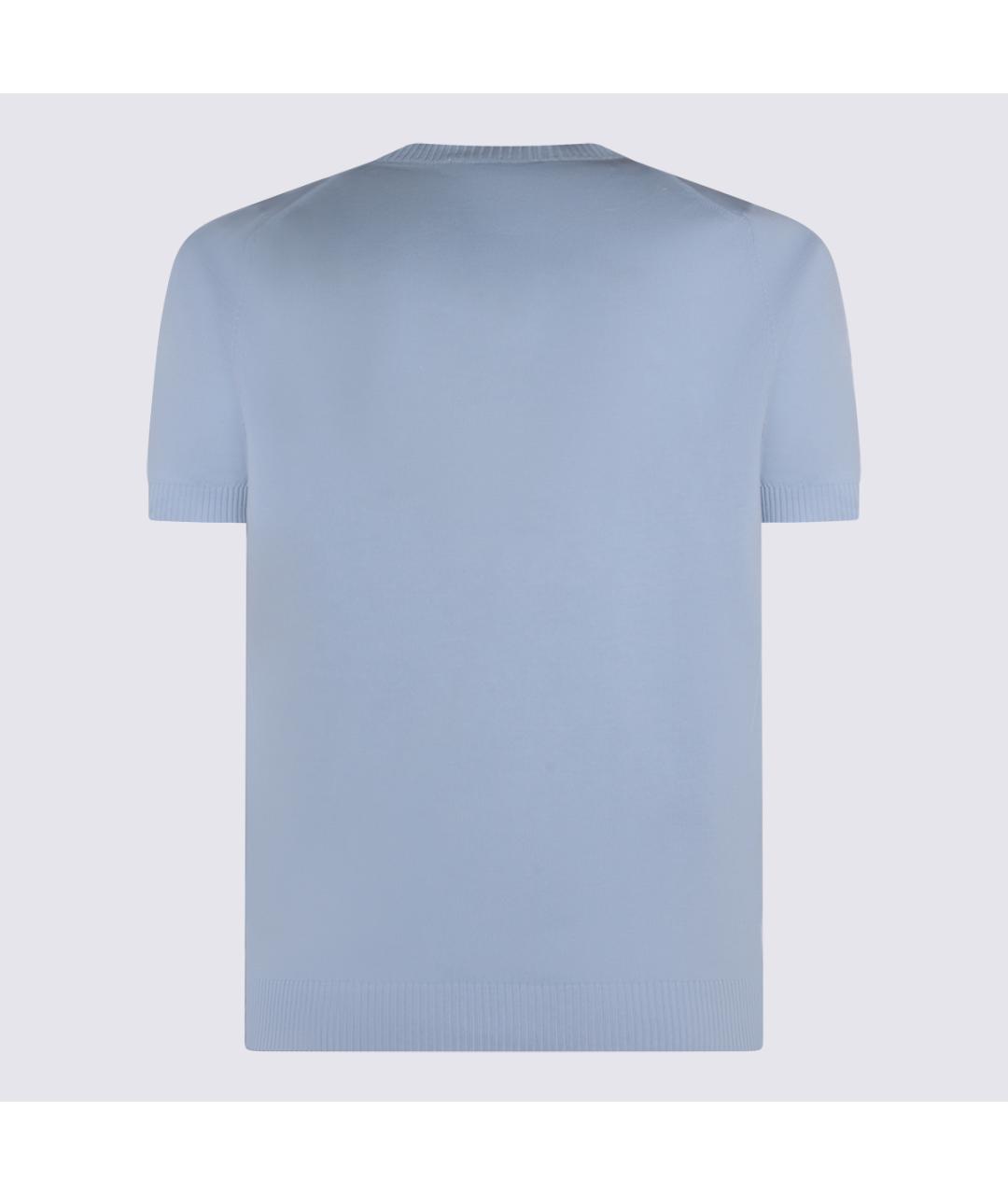 MALO Голубая хлопковая футболка, фото 2