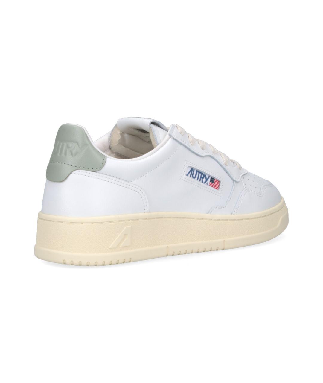 AUTRY Белые кожаные низкие кроссовки / кеды, фото 4