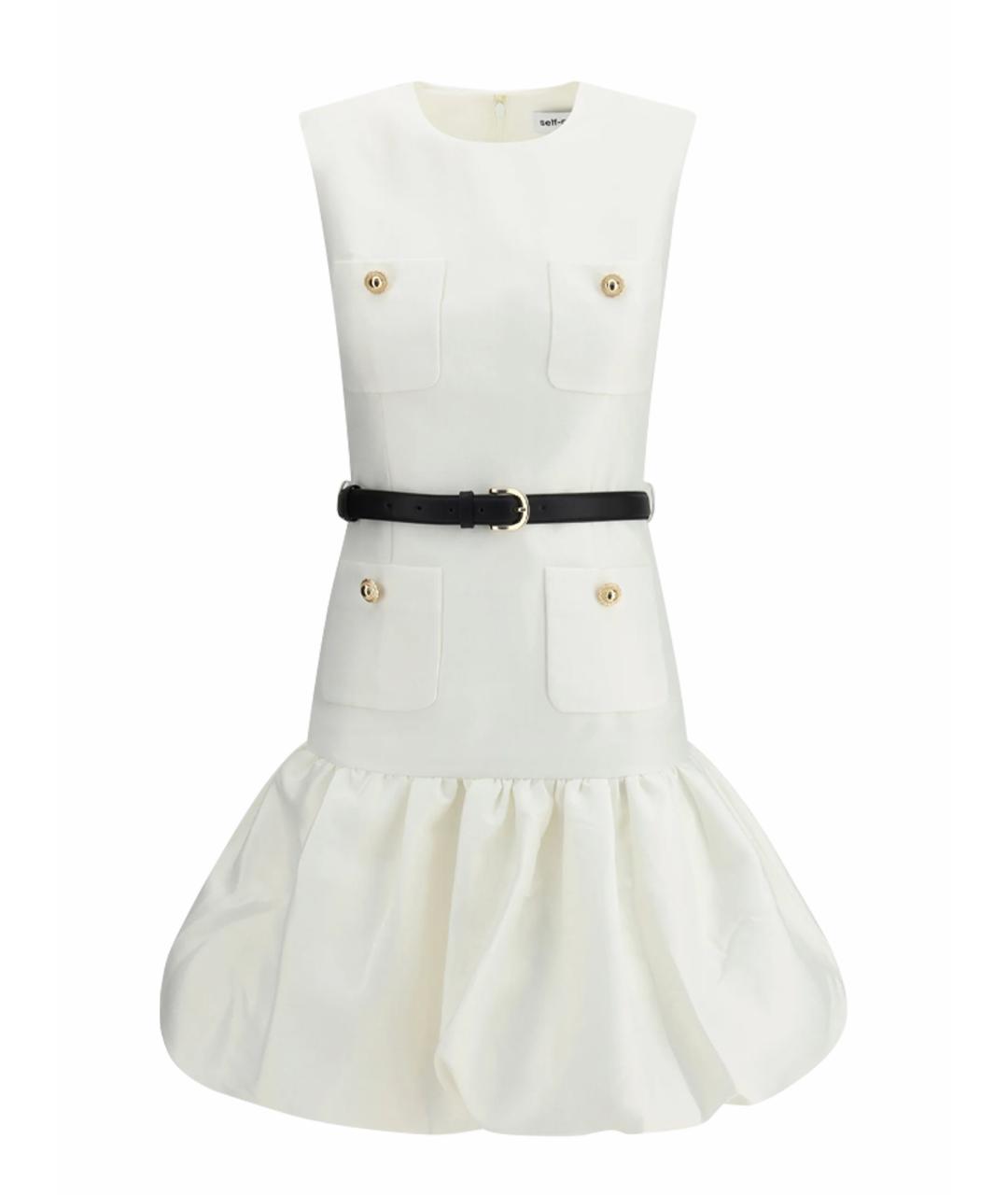 SELF-PORTRAIT Белое полиэстеровое коктейльное платье, фото 1