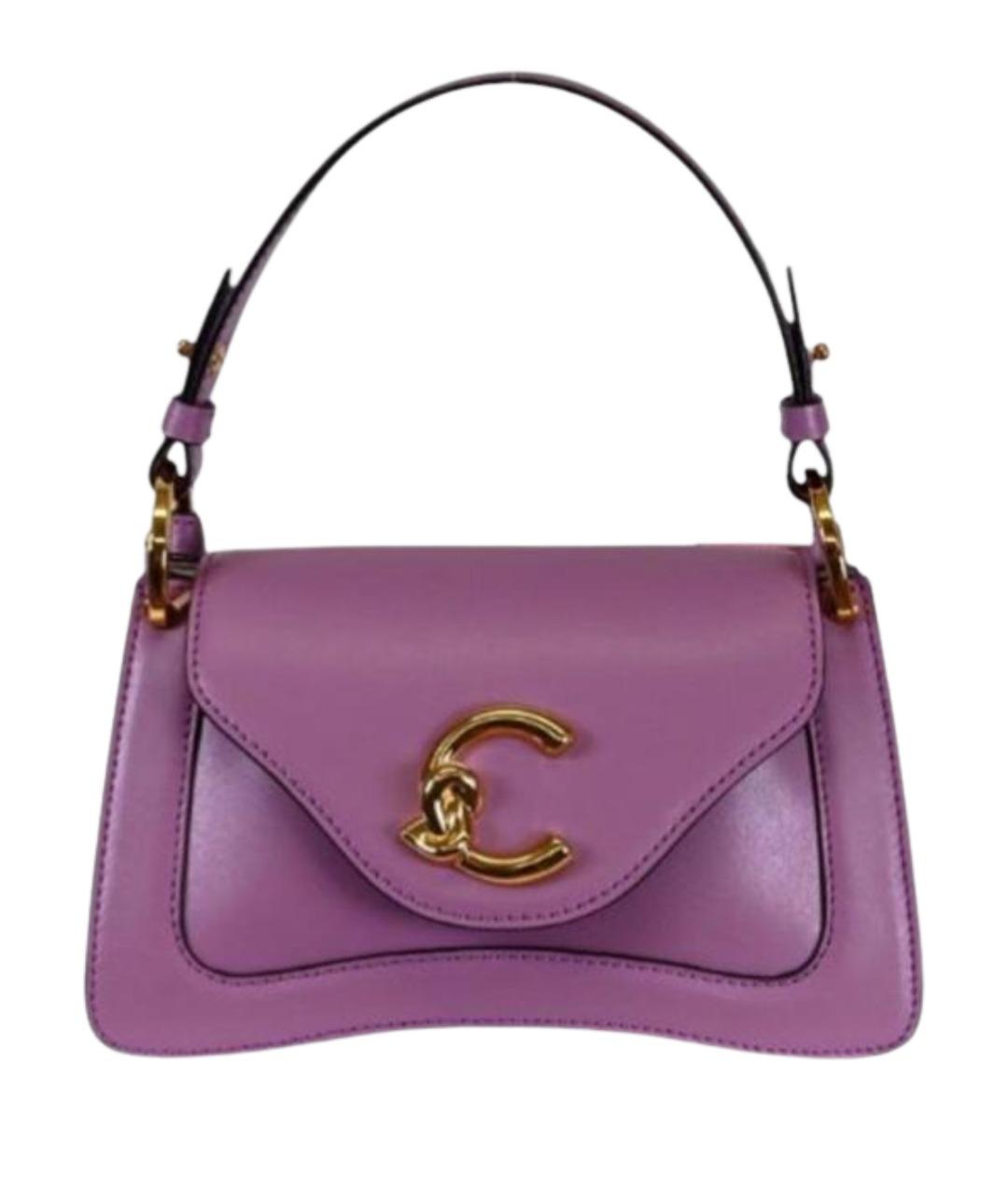 COCCINELLE Фиолетовая кожаная сумка с короткими ручками, фото 1