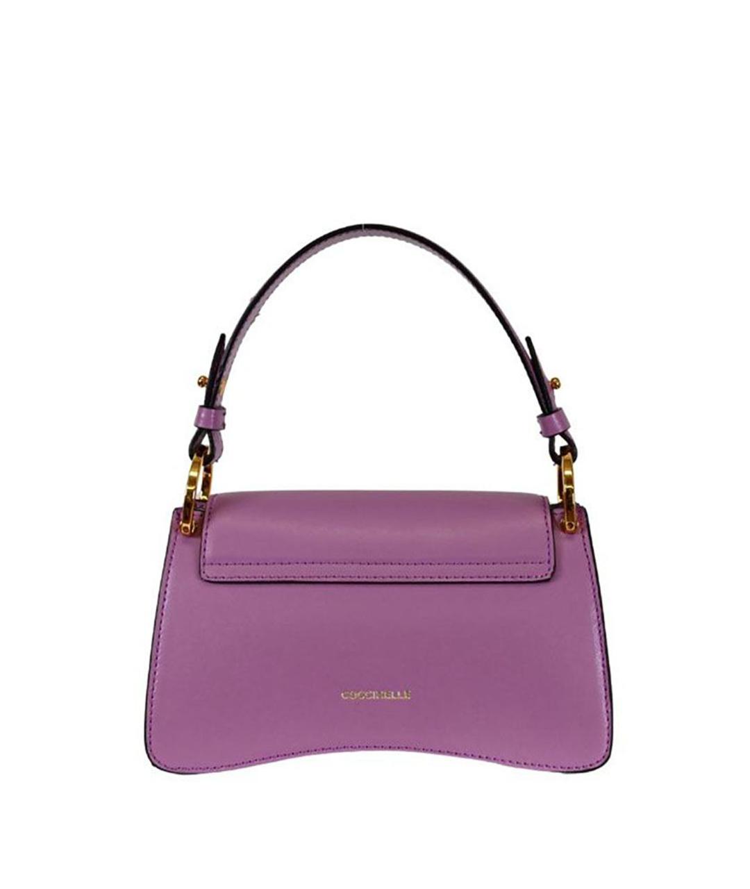 COCCINELLE Фиолетовая кожаная сумка с короткими ручками, фото 3