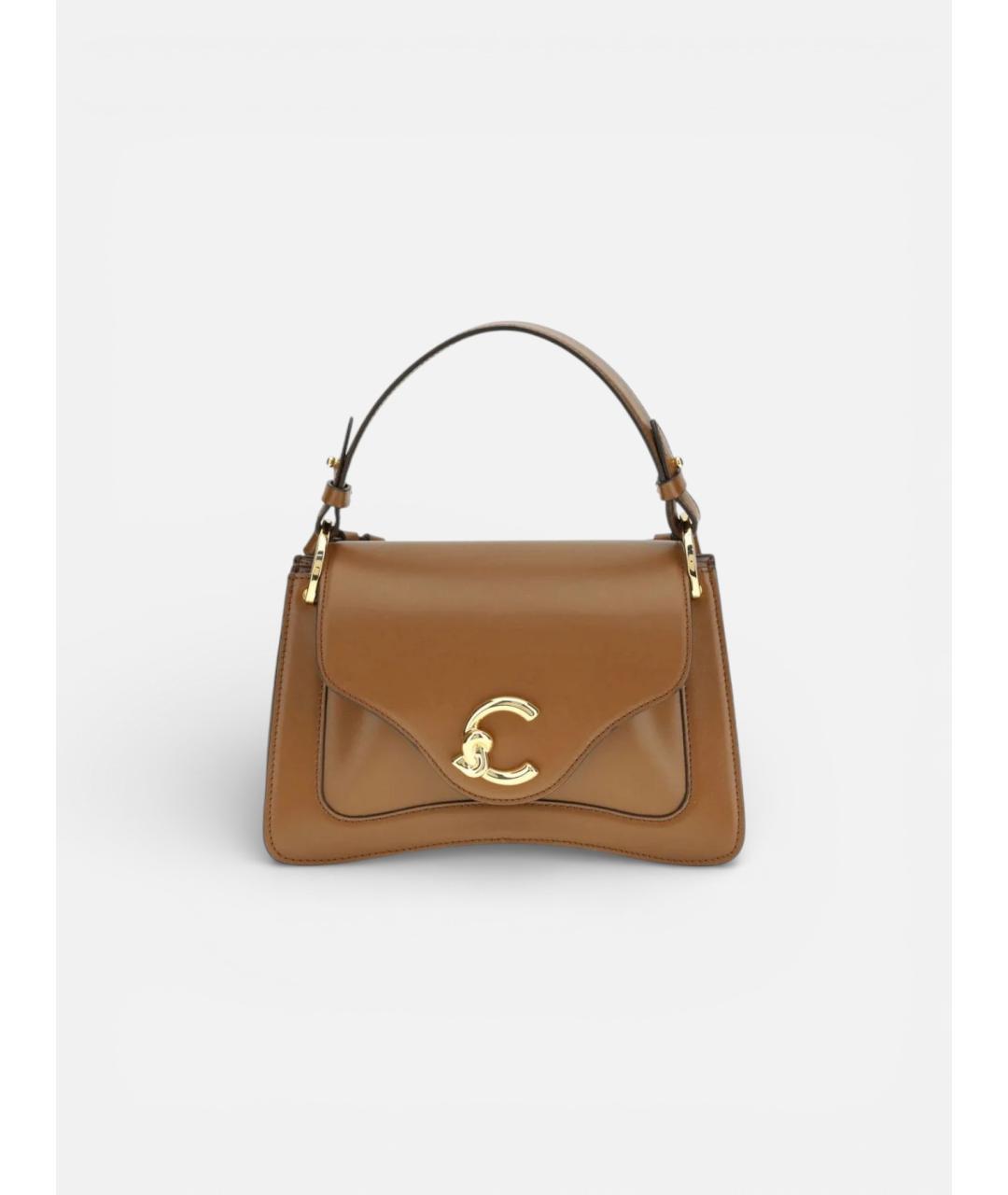 COCCINELLE Коричневая кожаная сумка тоут, фото 3