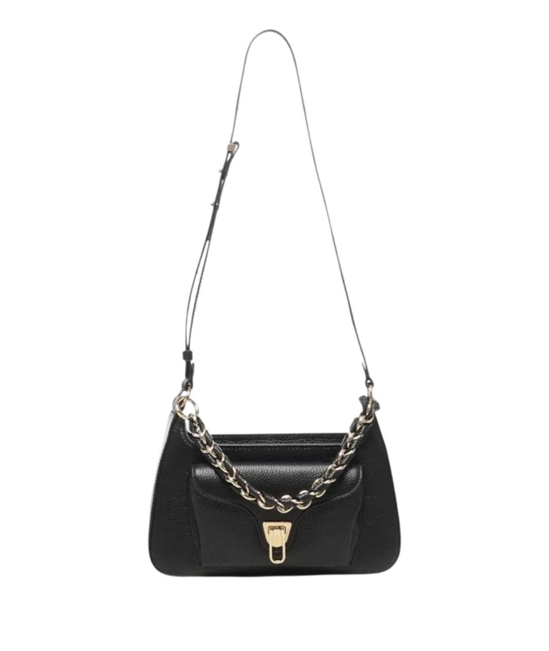 COCCINELLE Черная кожаная сумка через плечо, фото 1
