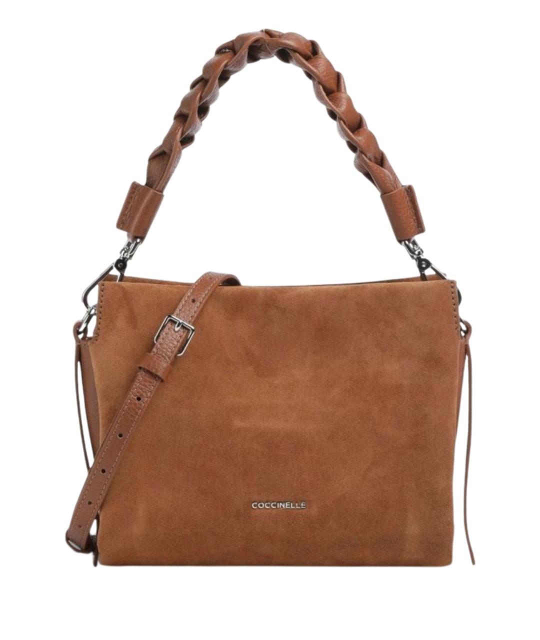 COCCINELLE Коричневая кожаная сумка через плечо, фото 1