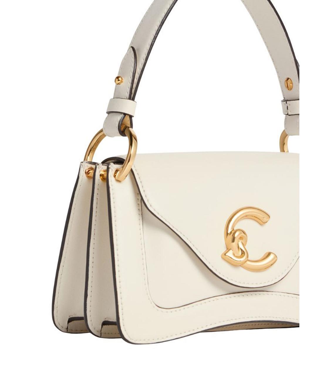 COCCINELLE Белая кожаная сумка через плечо, фото 4