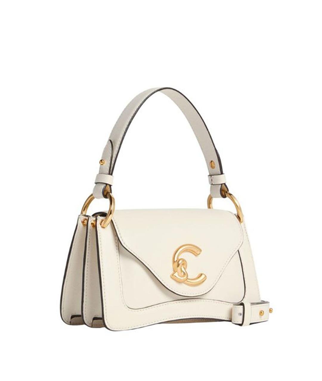 COCCINELLE Белая кожаная сумка через плечо, фото 2