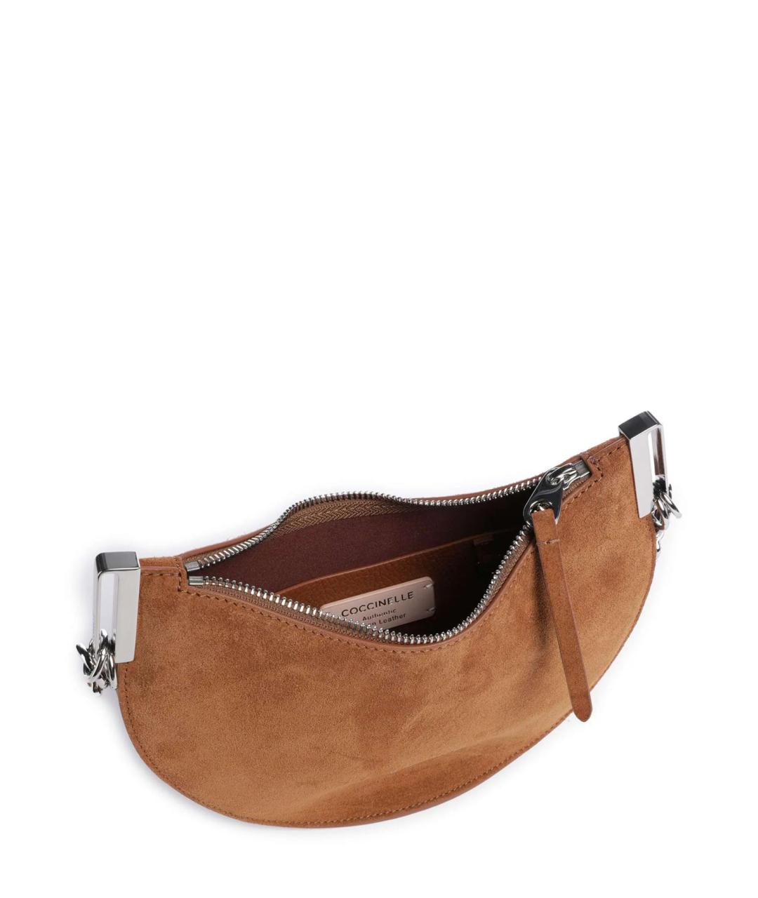 COCCINELLE Коричневая кожаная сумка через плечо, фото 3