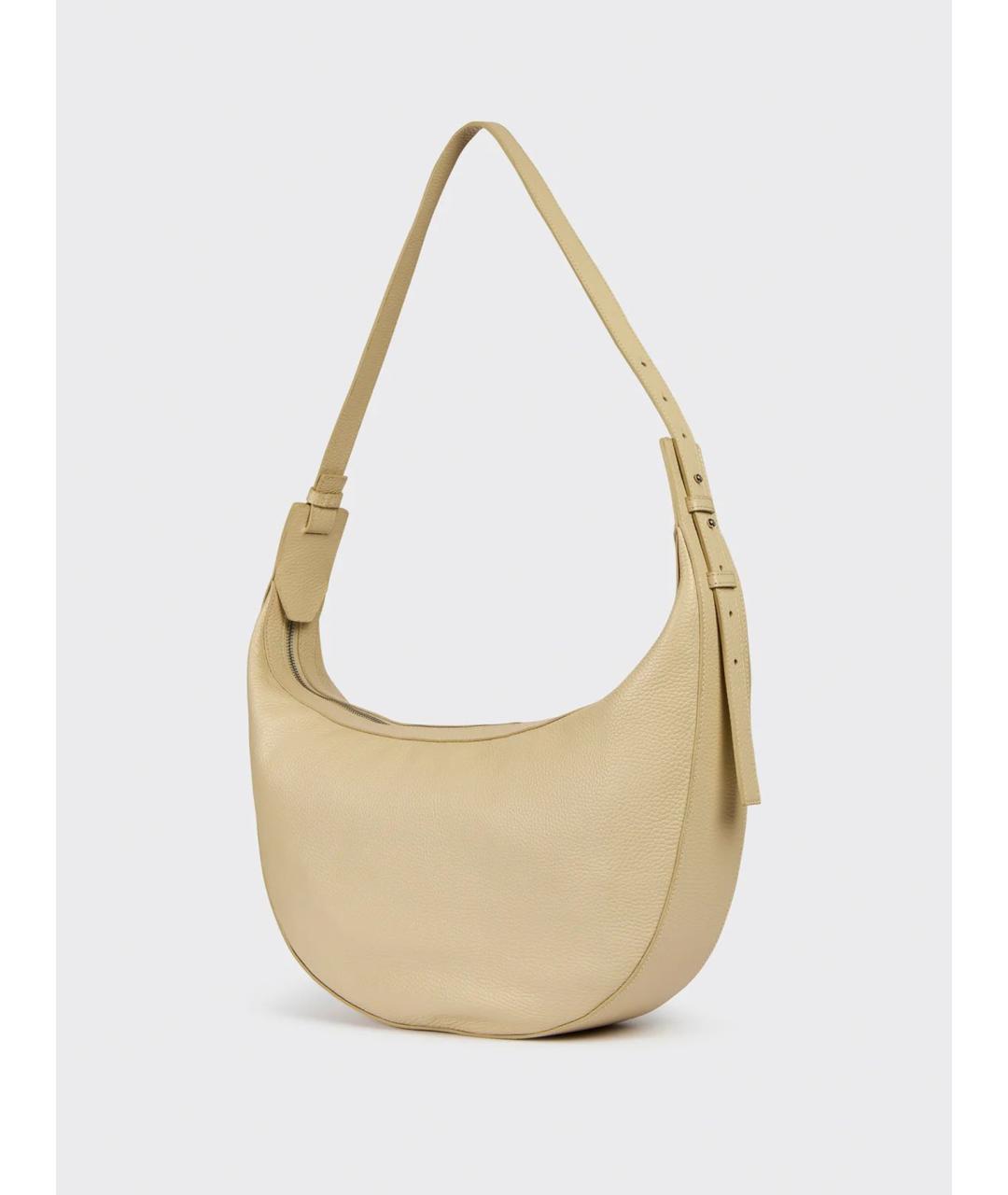 LIVIANA CONTI Бежевая кожаная сумка через плечо, фото 2