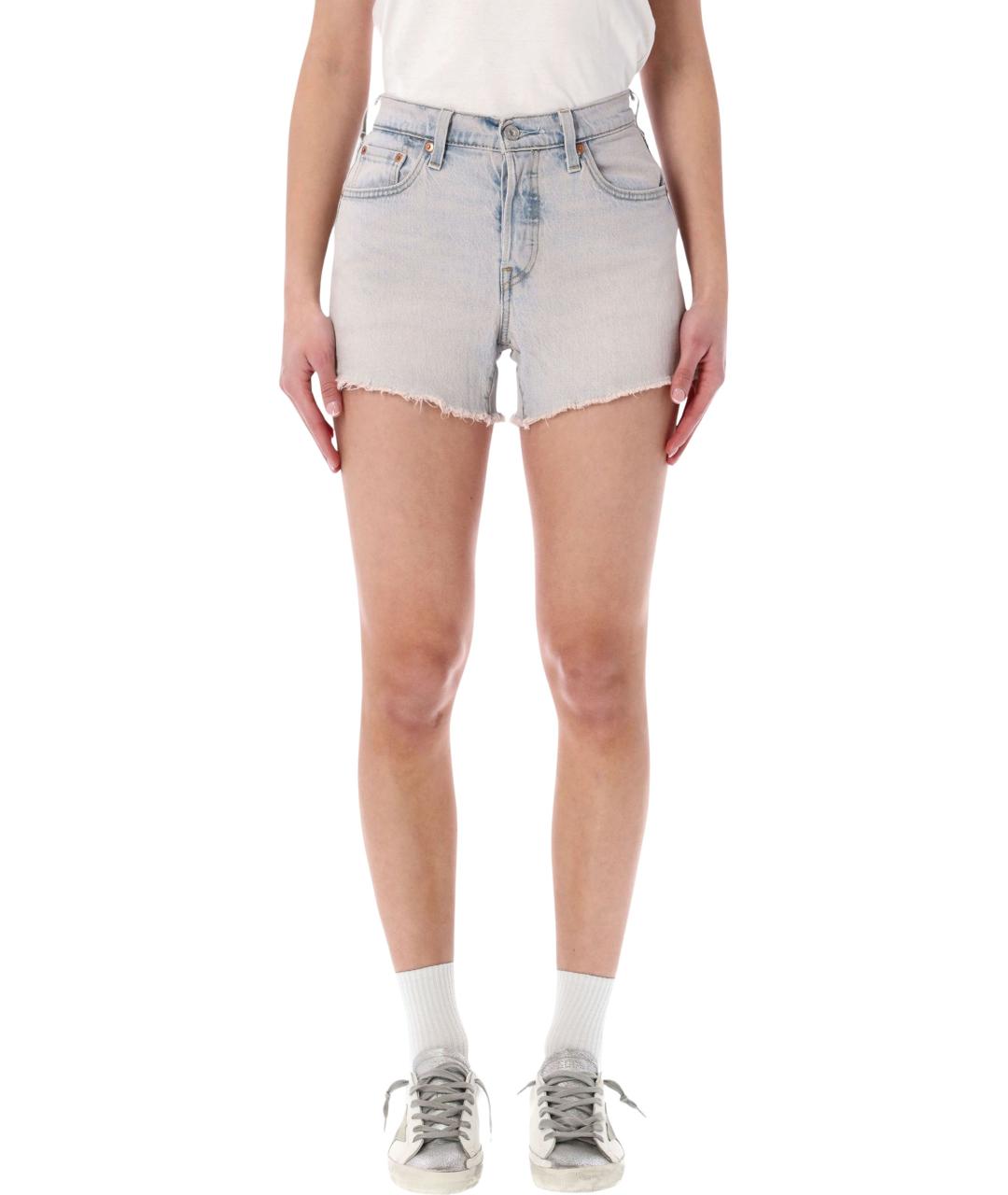 LEVI'S Голубые хлопковые шорты, фото 1