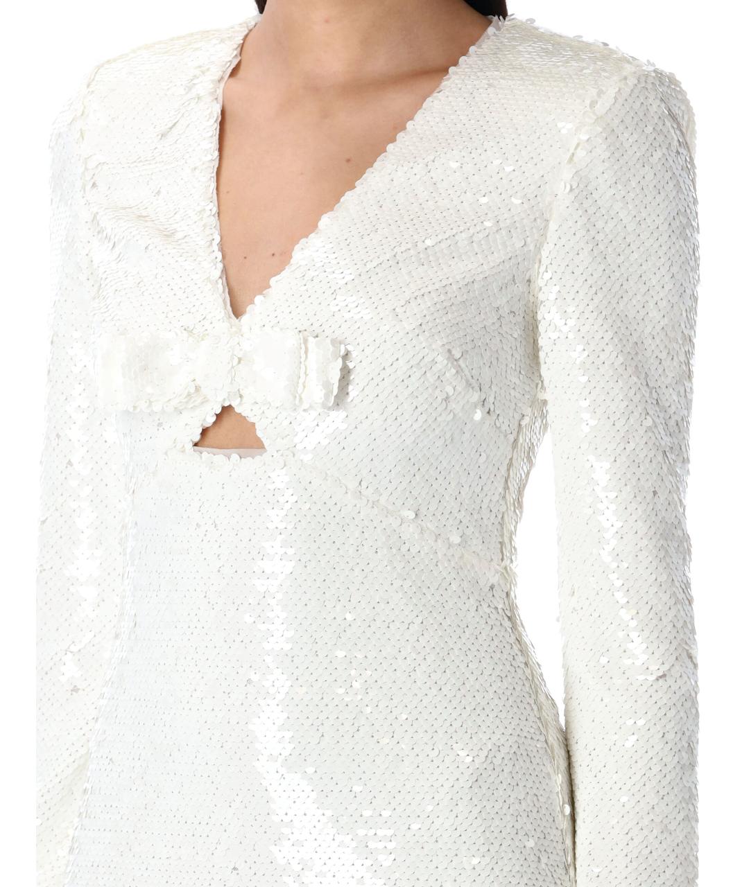 SELF-PORTRAIT Белое полиэстеровое вечернее платье, фото 4