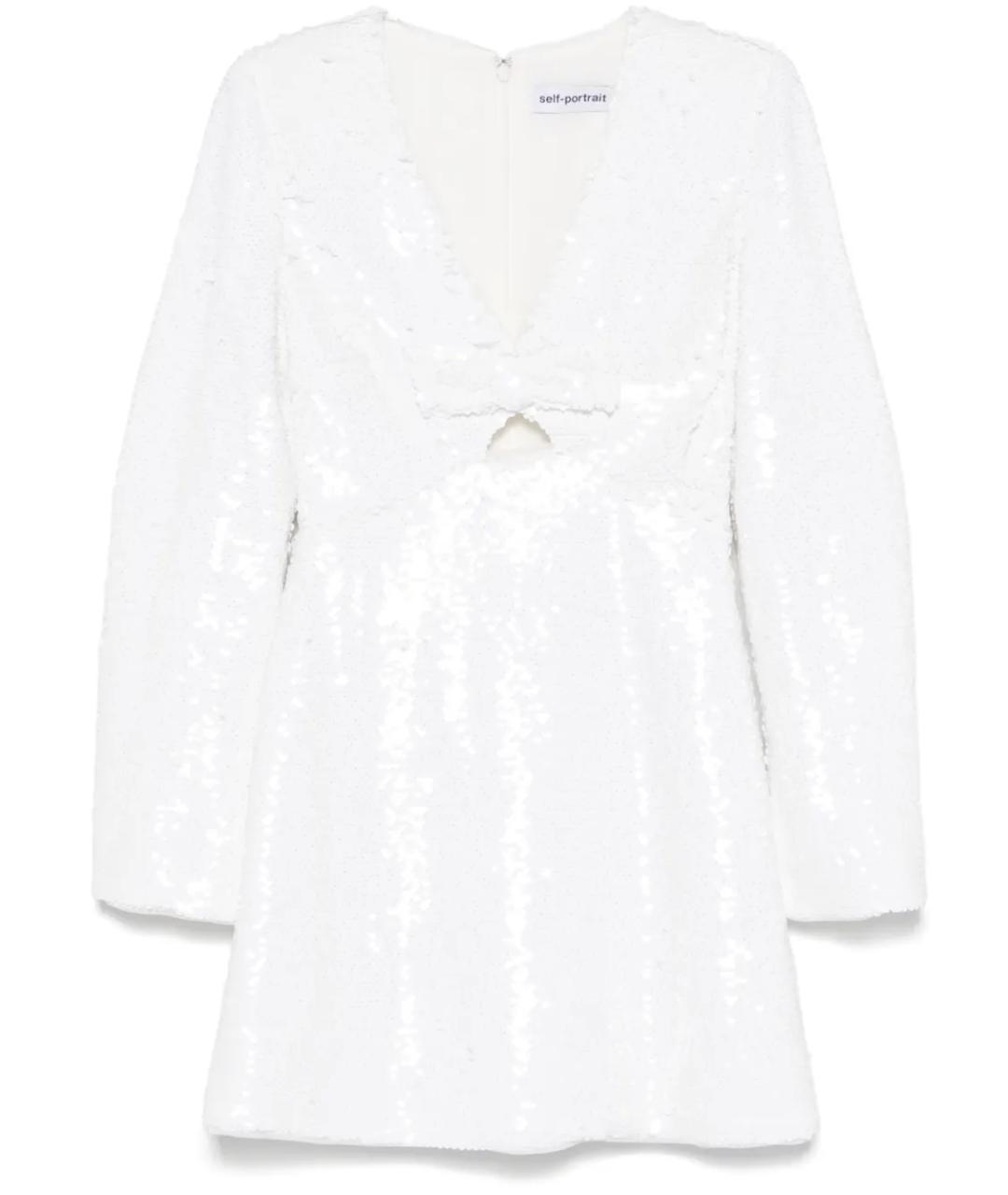 SELF-PORTRAIT Белое полиэстеровое вечернее платье, фото 1