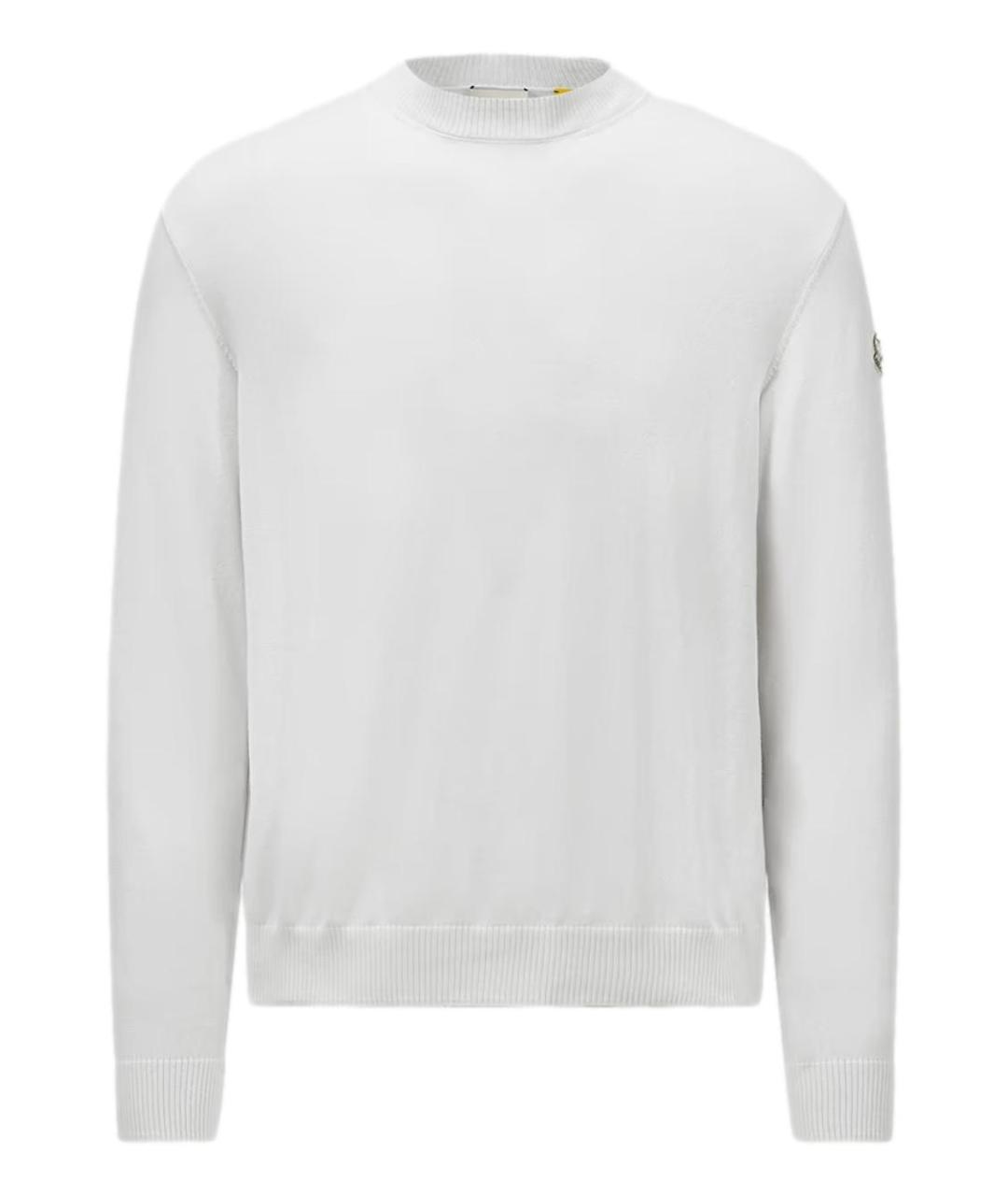 MONCLER Белый хлопковый джемпер / свитер, фото 1