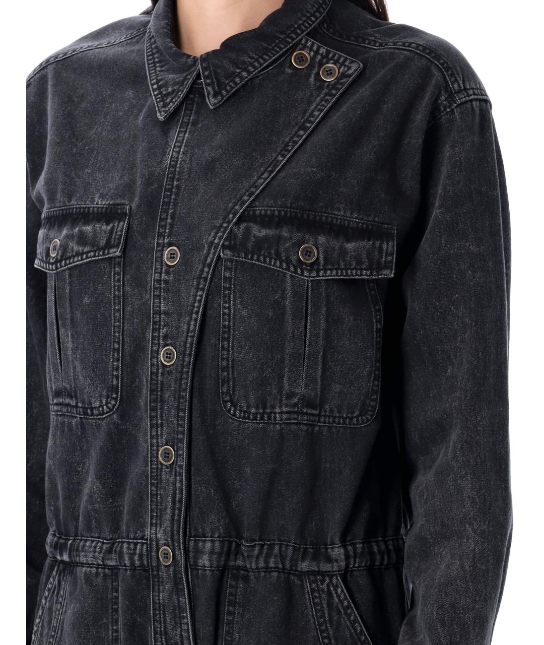 ISABEL MARANT ETOILE Черное хлопковое платье, фото 3