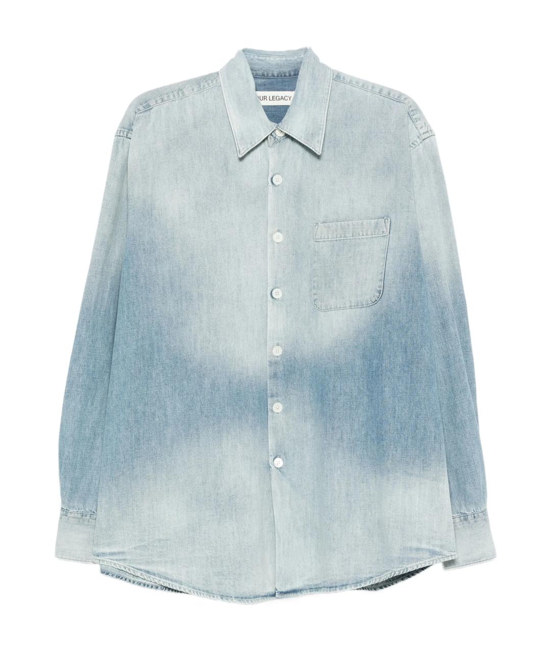 OUR LEGACY Голубая хлопковая кэжуал рубашка, фото 1