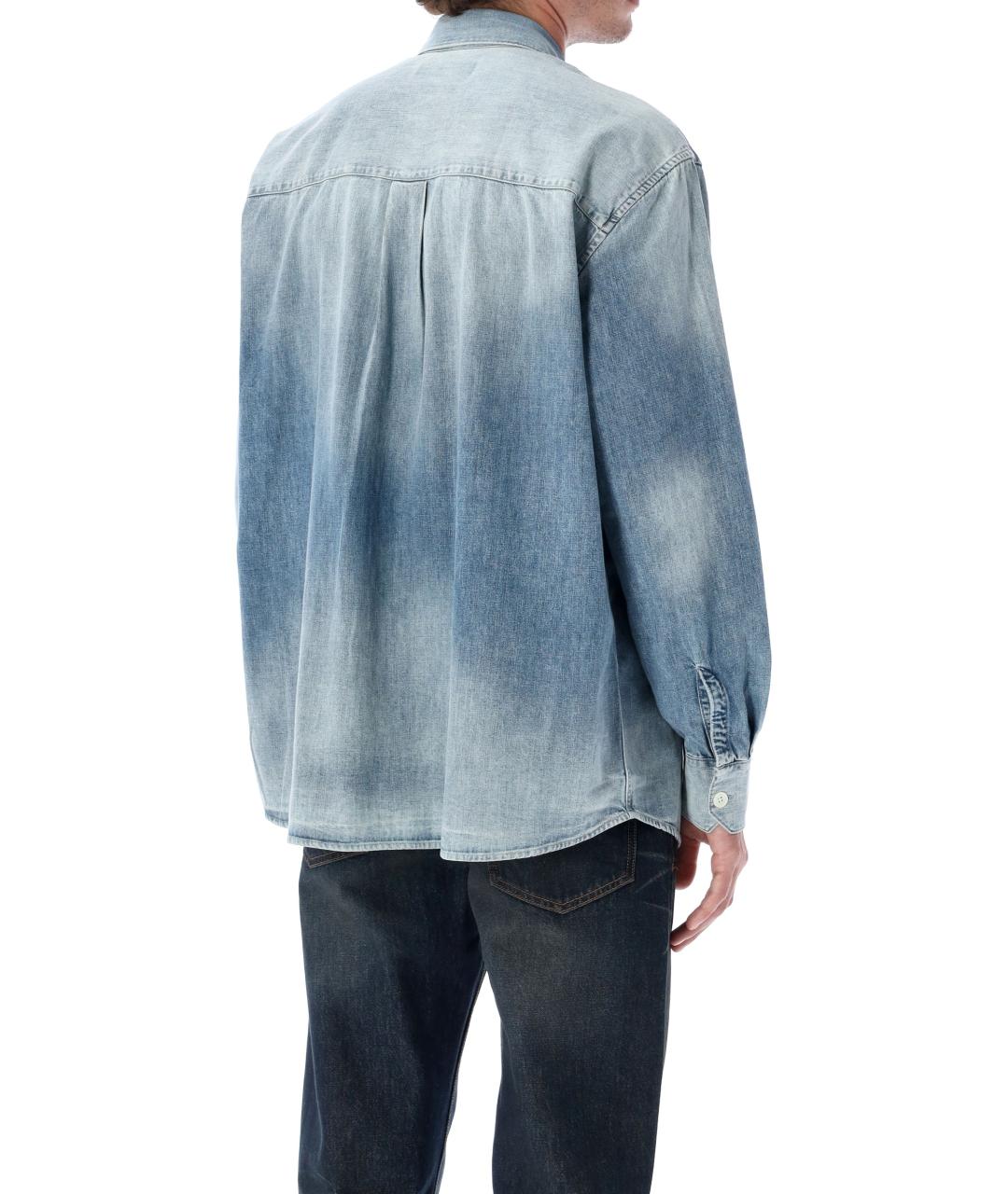 OUR LEGACY Голубая хлопковая кэжуал рубашка, фото 3