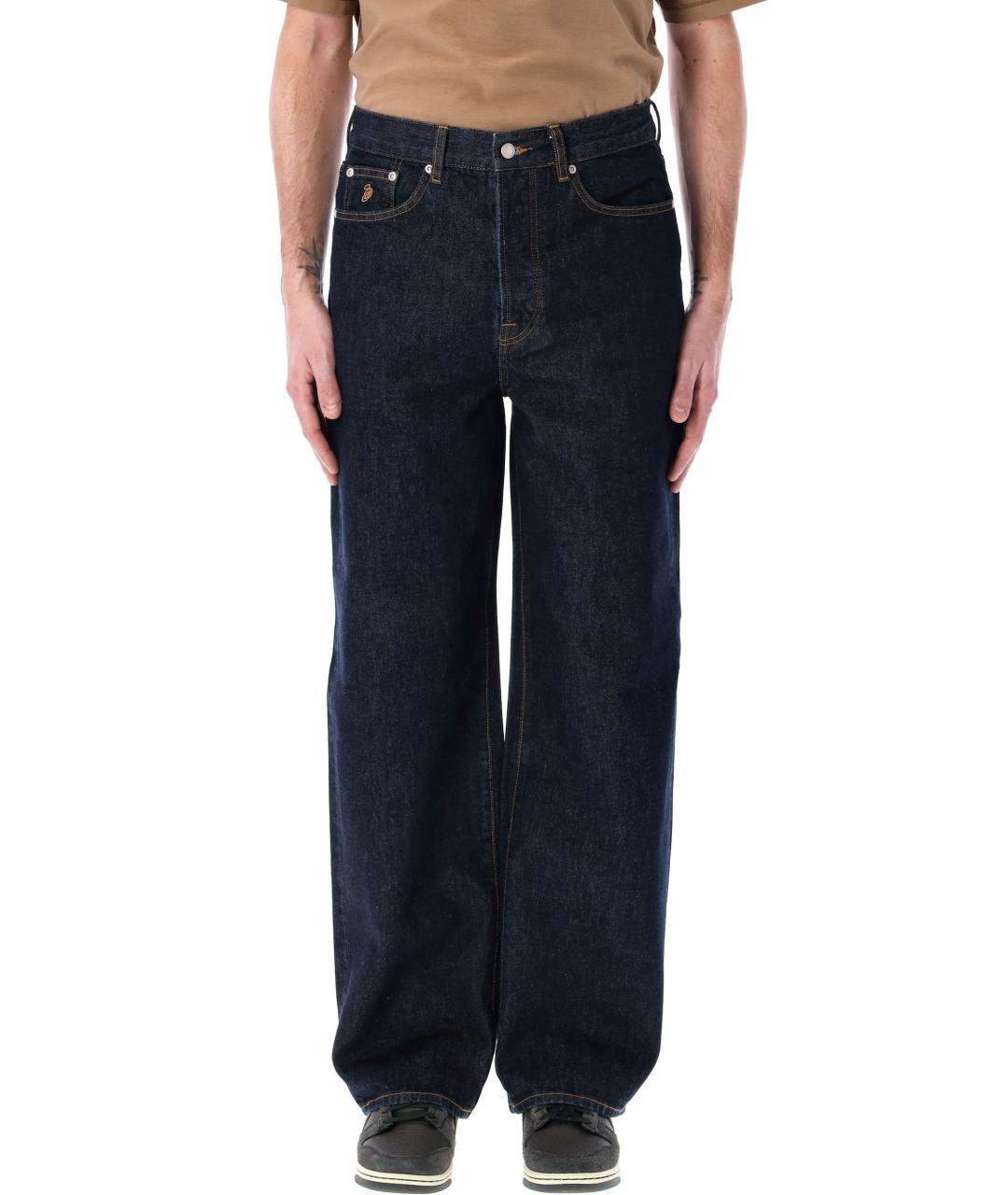 STUSSY Синие хлопковые прямые джинсы, фото 4