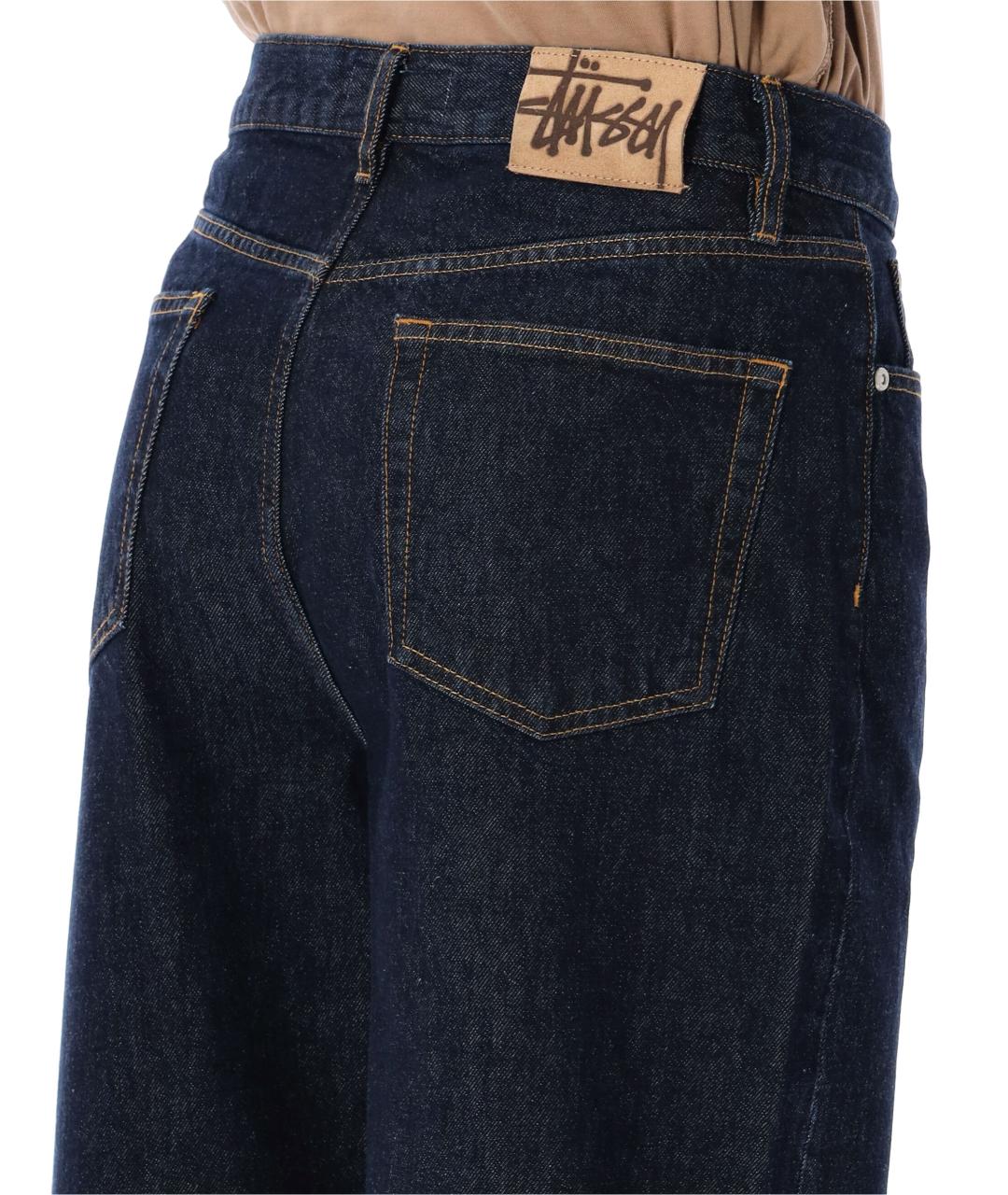 STUSSY Синие хлопковые прямые джинсы, фото 3