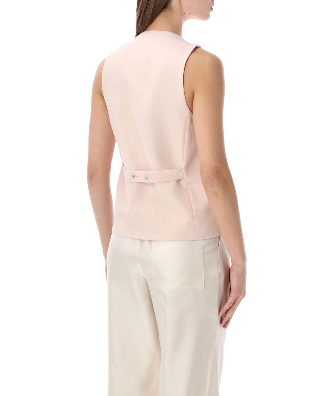 LOULOU STUDIO Розовый вискозный жилет, фото 3