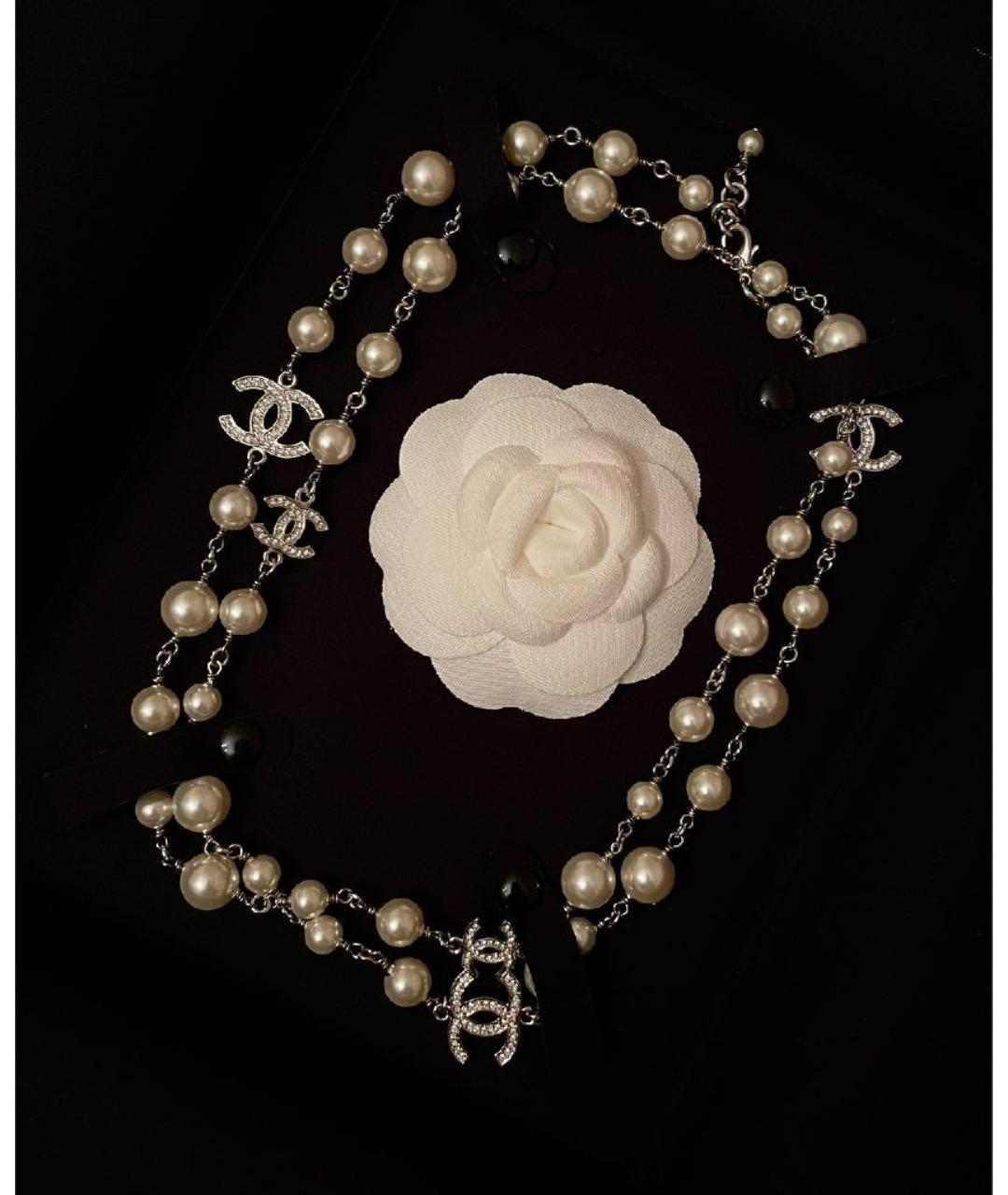 CHANEL Белое колье, фото 5