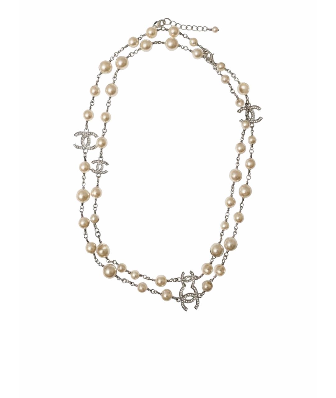 CHANEL Белое колье, фото 1