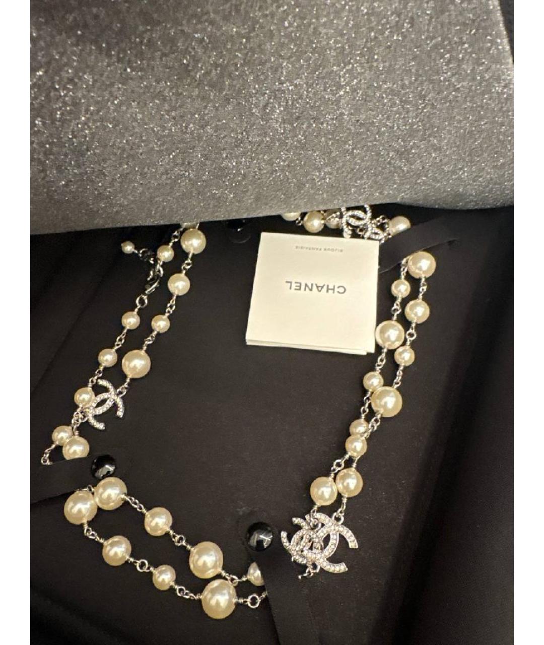 CHANEL Белое колье, фото 4