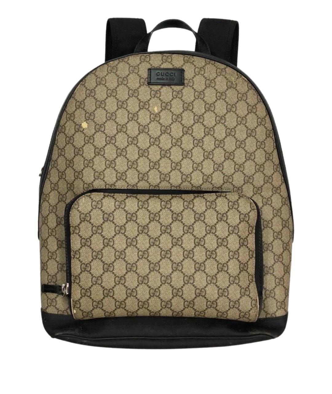 GUCCI Бежевый кожаный рюкзак, фото 1